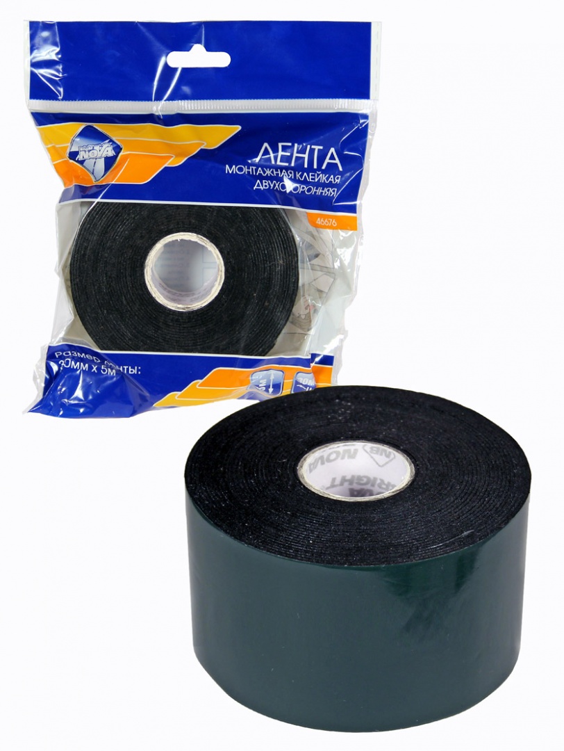 Скотч двухсторонний "Nova Bright" зеленый, 30 мм х 5м